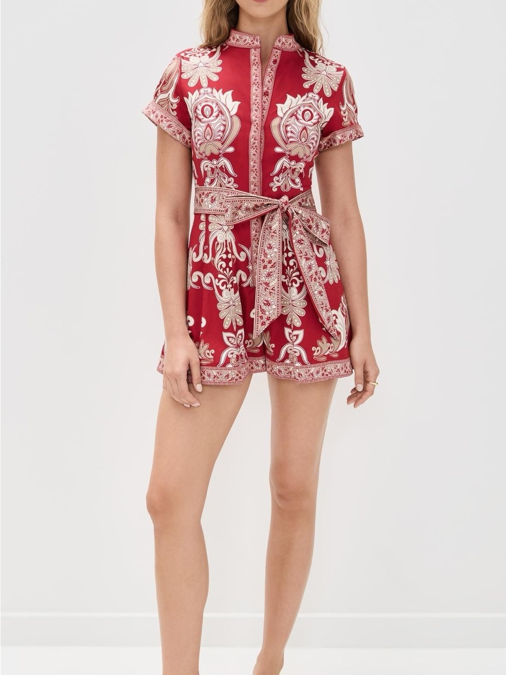 Alice + Olivia Lucy tie waist romper - Picture 4 of 6